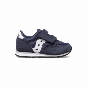 Kids' Saucony Baby Jazz Hook & Loop Sneakers Navy / White | SG S70329-G71