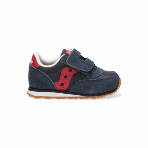 Kids' Saucony Baby Jazz Hook & Loop Sneakers Navy / Red | SG S48695-P94