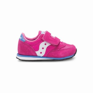 Kids' Saucony Jazz Hook & Loop Sneakers Pink | SG S70615-S01