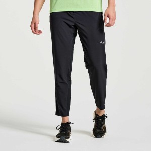 Men's Saucony Boston Woven Pants Black | SG S19475-F79