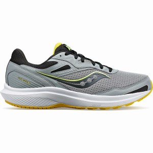 Men's Saucony Cohesion 16 Running Shoes Grey / Yellow | SG S09164-K41