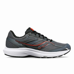 Men's Saucony Cohesion 17 Wide Running Shoes Grey / Black | SG S25149-J45