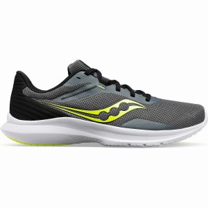 Men's Saucony Convergence Walking Shoes Grey / Yellow | SG S98301-Q19