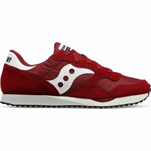 Men's Saucony DXN Trainer Sneakers Burgundy / White | SG S89163-X51