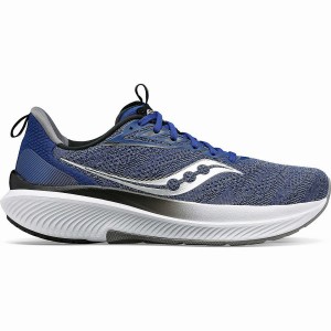 Men's Saucony Echelon 9 Wide Running Shoes Indigo / Black | SG S29807-B37