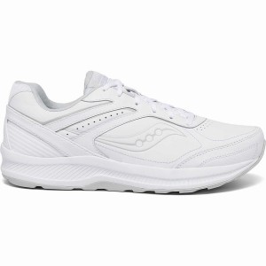 Men's Saucony Echelon Walker 3 Extra Wide Walking Shoes White | SG S94768-F68