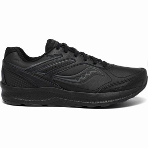 Men's Saucony Echelon Walker 3 Walking Shoes Black | SG S02541-B35