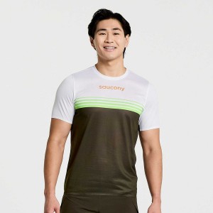 Men's Saucony Elite Short Sleeve T Shirts Umbra | SG S32148-J03