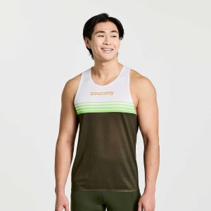 Men's Saucony Elite Singlet Tank Top Umbra | SG S71863-V24