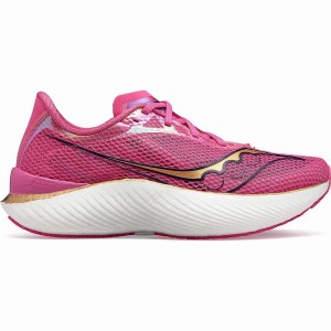 Men's Saucony Endorphin Pro 3 Running Shoes Pink / Navy | SG S27958-H86