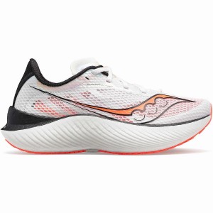 Men's Saucony Endorphin Pro 3 Running Shoes White / Black / Red | SG S05867-K47