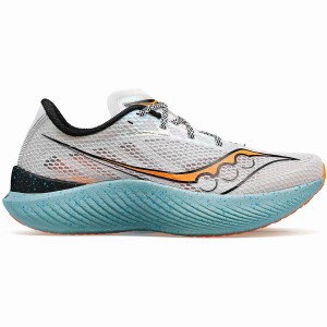 Men's Saucony Endorphin Pro 3 Running Shoes Grey / Orange | SG S09174-Q04