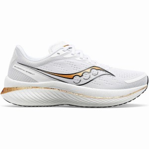 Men's Saucony Endorphin Speed 3 Running Shoes White / Gold | SG S76852-X62