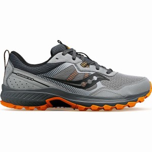 Men's Saucony Excursion TR16 Trail Running Shoes Grey / Orange | SG S75319-P81