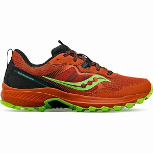 Men's Saucony Excursion TR16 Trail Running Shoes Orange / Green | SG S28341-B43