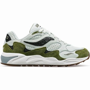 Men's Saucony Grid Shadow 2 Sneakers Green / Green | SG S58064-P36