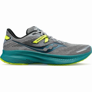 Men's Saucony Guide 16 Running Shoes Grey / Green | SG S71948-D08