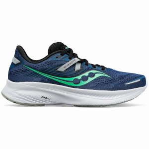 Men's Saucony Guide 16 Wide Running Shoes Navy / Turquoise | SG S10857-H94