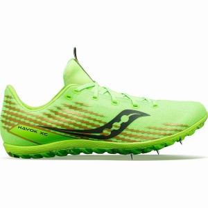 Men's Saucony Havok XC 3 Spike Track Spikes Green | SG S67203-W23