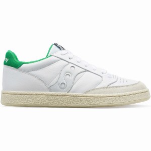 Men's Saucony Jazz Court Athletic Sneakers White / Green | SG S79850-M46