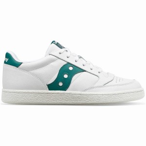 Men's Saucony Jazz Court PU Sneakers White / Green | SG S05684-A27