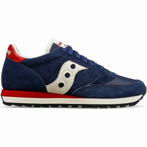 Men's Saucony Jazz Original Premium Sneakers Navy | SG S71530-F61