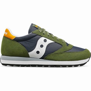 Men's Saucony Jazz Original Sneakers Green / Navy | SG S40395-B27