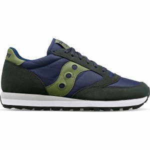 Men's Saucony Jazz Original Sneakers Navy / Green | SG S62389-Z75