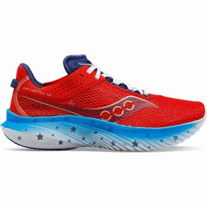 Men's Saucony Kinvara 14 Liberty Running Shoes Red / White / Blue | SG S43508-U92