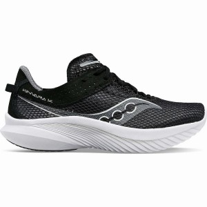 Men's Saucony Kinvara 14 Running Shoes Black / White | SG S50724-M70