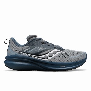 Men's Saucony Omni 22 Running Shoes Grey / Navy | SG S14896-N43