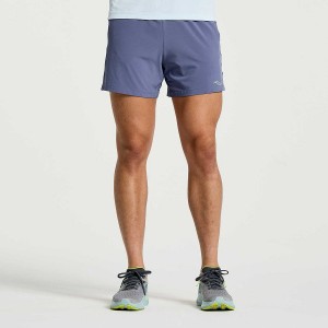 Men's Saucony Outpace 5" Shorts Blue | SG S81296-A27