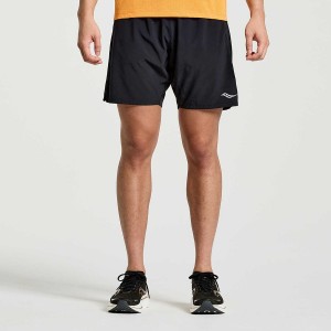 Men's Saucony Outpace 7" Shorts Black | SG S68315-Z60