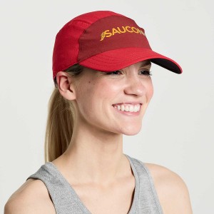 Men's Saucony Outpace Hats Red | SG S19834-U91