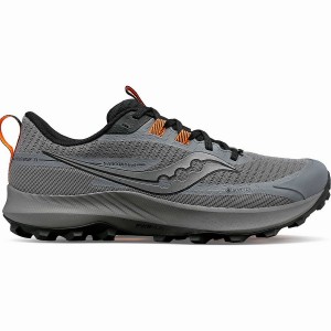 Men's Saucony Peregrine 13 GTX Running Shoes Grey / Black | SG S41720-V90