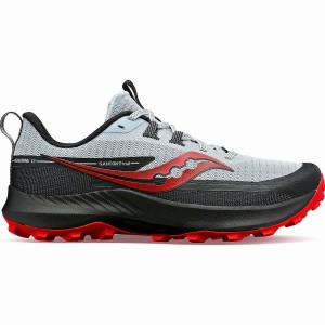 Men's Saucony Peregrine 13 Running Shoes Blue / Red | SG S82950-P35