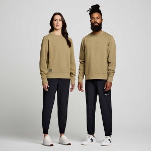 Men's Saucony Recovery Crew Sweatshirt Coffee | SG S06249-Y05