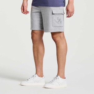 Men's Saucony Rested Sweat Shorts Light Grey | SG S85294-B54