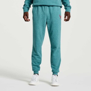 Men's Saucony Rested Sweatpants Turquoise | SG S74396-U37