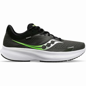 Men's Saucony Ride 16 Running Shoes Umbra / Slime | SG S74560-S21