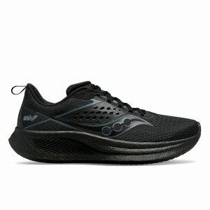 Men's Saucony Ride 17 Running Shoes Black | SG S51472-V01