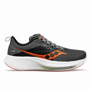 Men's Saucony Ride 17 Running Shoes Grey | SG S69807-N02