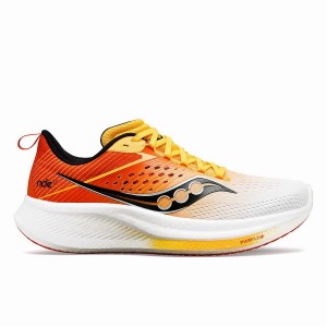 Men's Saucony Ride 17 Running Shoes White / Gold | SG S92451-X08