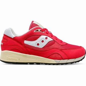 Men's Saucony Shadow 6000 Premium Sneakers Red / White | SG S53947-A13