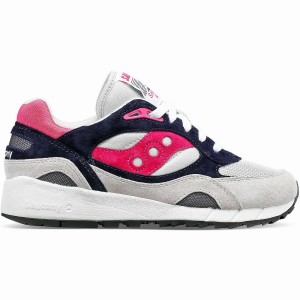 Men's Saucony Shadow 6000 Sneakers Grey / Pink | SG S72940-P01