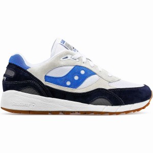 Men's Saucony Shadow 6000 Sneakers White / Navy / Blue | SG S56073-R90