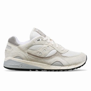 Men's Saucony Shadow 6000 Sneakers White / Grey | SG S78612-Y34