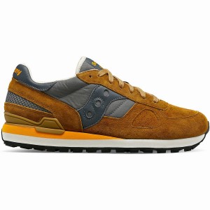 Men's Saucony Shadow Original Premium Sneakers Brown / Grey | SG S70851-M37