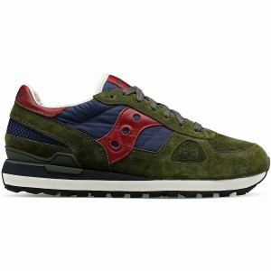 Men's Saucony Shadow Original Premium Sneakers Olive / Navy | SG S29486-A67