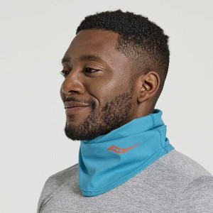 Men's Saucony Solstice Gaiter Neck Warmer Turquoise | SG S86903-B64